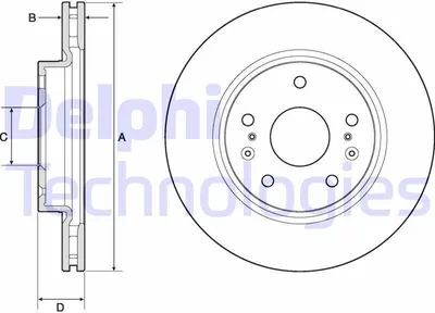 Produktbild von 2x DELPHI Bremsscheibe BG4764C für SUZUKI VITARA (LY) SX4 S-Cross (JY) 47mm