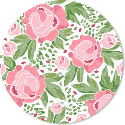 Produktbild von MuchoWow® Mauspad Mousepad Blumen - Rosa - Muster 30x30 cm - Mousepads - Maus Mat - Pad - Mausunterlage - Tischunterlage - Schreibtischmatten