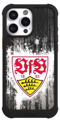 Produktbild von NIVOCASE Hülle für Apple iPhone 16 Pro Max  Stoßfeste Handyhülle NIVOmax Case Schwarz Bundesliga Offizielles Lizenzprodukt VfB Stuttgart
