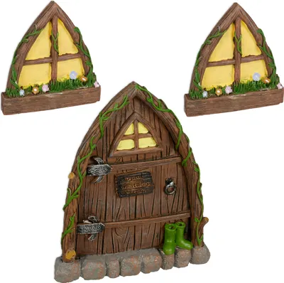Produktbild von relaxdays Feentür Set "Magische Kreaturen"