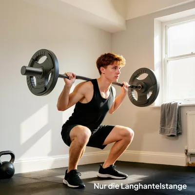 Produktbild von Olympia-Langhantelstange 100 kg aus schwarzem Stahl | Farbe: Schwarz