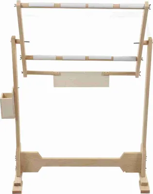 Immagine prodotto di Telaio da ricamo in legno di pino, 50 cm, regolabile in altezza, per ricamo e punto croce