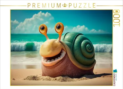 Produktbild von CALVENDO Puzzle Urlaubsschnecke | 1000 Teile Lege-Größe 64x48cm Foto-Puzzle für glückliche Stunden