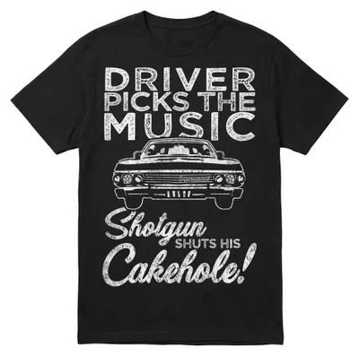 Produktbild von Supernatural - "Driver Picks The Music" T-Shirt für Herren/Damen Uni TV35746 (XXL) (Schwarz)