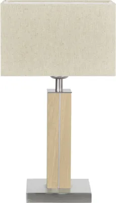 Produktbild von Dana Q Quadra Tischlampe Asteiche natur Jute Leinenoptik