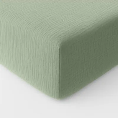 Image de Drap-housse Gaze de coton lavé Douce