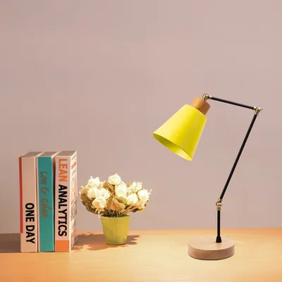 Image de Opviq, Manavgat - N-599, lampes de table, jaune, métal, 14 x 14 x 52 cm