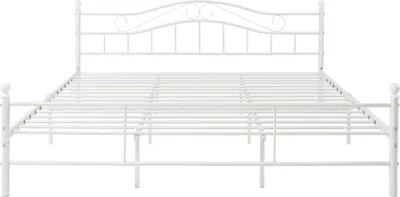 Produktbild von Metallbett 'Florenz' 180x200cm Weiß + Lattenrost
