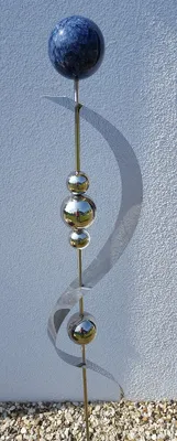 Produktbild von Skulptur Merkur blau Edelstahl 150 cm Beetstecker Gartenstecker