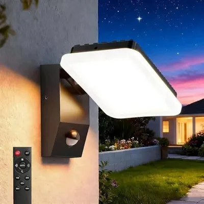Zdjęcie produktu dla Lampa ścienna LED czujnik ruchu IP65 zewnętrzna oświetlenie 360