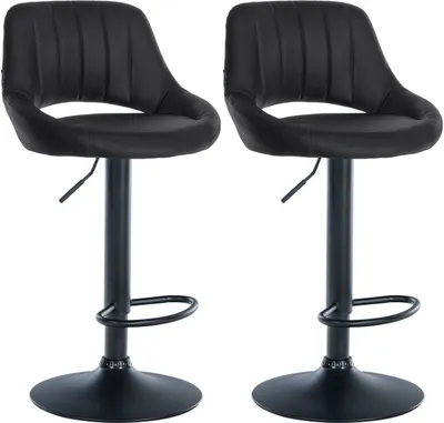 Produktbild von 2er Set Barhocker Milet Kunstleder B schwarz