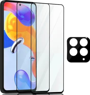 Obrázek produktu pro 2-balení Xiaomi Redmi Note 11 Pro Ochranné sklo na displej & 1-balení ochrana objektivu - Tvrzené sklo 9H - Super kvalita 3D