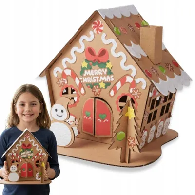 Produktbild von Artmaker Weihnachts-Bastelhaus zum Selbstbauen mit Stickern