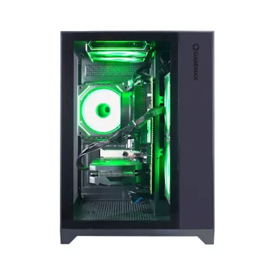 Produktbild von GAMEMAX Gaming-PC Infinity Mini BK 7796 Ryzen 7 5700X 16GB RAM 1TB SSD RTX 5060Ti Windows 11