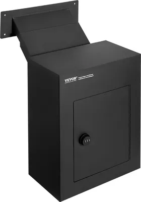 Produktbild von Mauerdurchwurf Briefkasten Einbaubriefkasten 330x178x430mm Schwarz