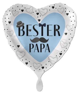 Produktbild von 18"/Ø43cm Herz Folienballon "Bester Papa"