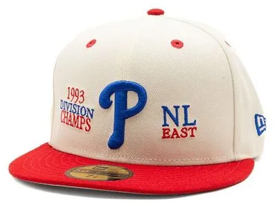 Zdjęcie produktu dla Czapka z daszkiem New Era 59FIFTY MLB 93 Division Philadelphia Phillies - kolor biały