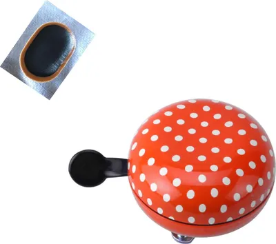 Produktbild von Ding Dong Fahrradglocke Ø 60 mm Orange inkl. Schlauchflicken