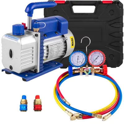 Obrázok produktu pre VEVOR 4CFM 1/3hp vákuová pumpa - klimatizačná vákuová pumpa, vákuová komora, vákuová sušiaca pumpa pre chladenie HVAC - vhodná pre R134a, R502, R22, R1