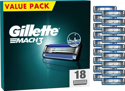 Produktbild von Gillette Mach3 - Navulmesjes - Voor Mannen - 18 navulmesjes
