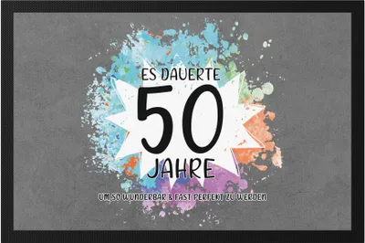 Produktbild von Es Dauerte 50 Jahre Um So Wunderbar Zu Werden Fußmatte  Geburtstagsgeschenk 50 Jahre Alt Humor