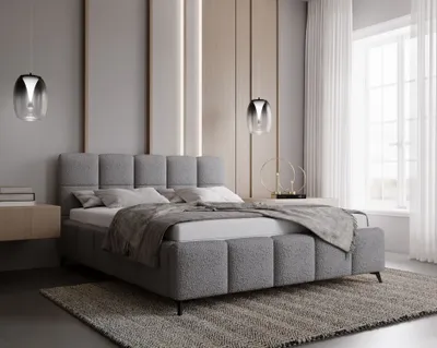 Obrázok produktu pre Čalúnená posteľ 180x200 ARMINDA s úložným priestorom - šedá