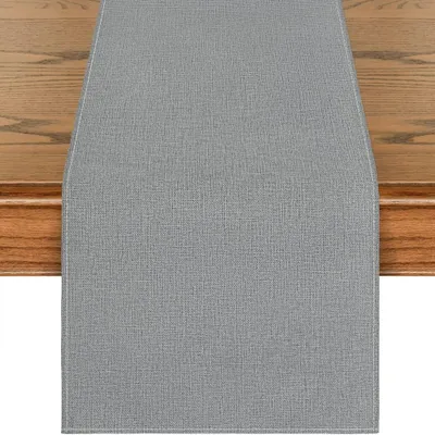 Produktbild von Tischläufer in Grau, waschbar, 32 x 183 cm, ideal für Sommerfeste, Küche und Esszimmer, auch für drinnen geeignet.