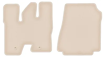 Produktbild von Velours-Fußmatten für BYD ETP3 2023- (Transporter) – 2-tlg, Beige, passgenau – Wielganizator FORTUNA