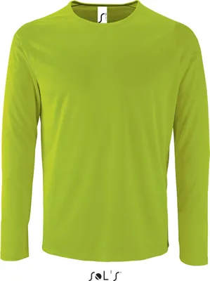 Produktbild von SOLs 02071 | Herren Long-Sleeve Sports T-Shirt Sporty - Farbe: Neon Green - Größe: XXL