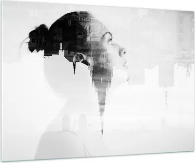 Produktbild von Bilder auf glas - Frau modern - 100x70cm - Glasbilder - Wandbilder - Bilder - Kunstdruck - zum Aufhängen bereit - Wanddekoration aus Glas - Glas Bilder - Wandbild auf Glas - Einteilig - GAA100x70-3737