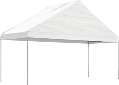 Productafbeelding van vidaXL Paviljoen met dak, wit, 13,38 x 5,88 x 3,75 m, polyethyleen