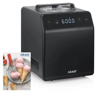 Produktbild von Graef IM706EU, Kompressor Eismaschine, 2 l, 1 Becken, Schwarz, -18 - 35 °C, Edelstahl