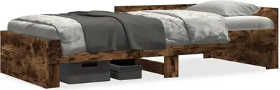 Produktbild von "Rabatt" Bettgestell Komfort - mit Lattenrost - ohne Matratze - Räuchereiche 90x200 cm Holzwerkstoff - Klassische Betten CC23676