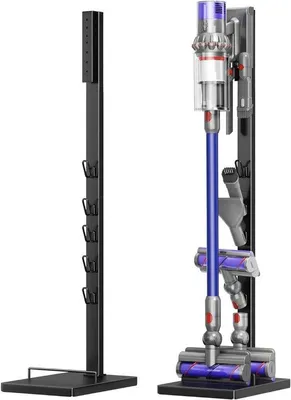 Image de Support standard Dyson pour aspirateurs V15, V12, V11, V10, V8, V7, V6 - support sur pied avec porte-accessoires - gain de place et aucun perçage nécessaire