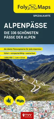 Obrázek produktu pro FolyMaps Alpské průsmyky speciální mapa: 1:800 000