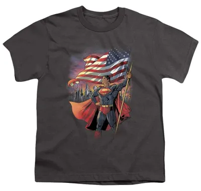 Produktbild von Superman - "American" T-Shirt für Kinder TV36681 (140-146) (Holzkohle)