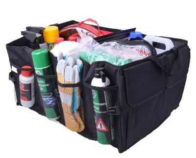 Produktbild von Filmer 56047 Kofferraum-Organizer und Textile Klappbox - schwarz - 520 x 390 x 262 mm - 100% Polyester - wasserdicht