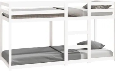 Produktbild von vidaXL Etagenbett Weiß 80x200 cm Massivholz Kiefer