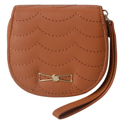 Produktbild von Juleeze-Geldbörse JZWA0172CH – braun, 11 x 10 cm, mit goldenem Reißverschluss