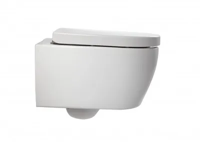 Produktbild von WC-Komplettpaket 23: WC NT2038 Weiß - Mit Soft-Close Sitz & Vorwandelement G3008, Betätigungsplatte:Modell 4111 satin