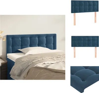 Produktbild von vidaXL Kopfteil Dunkelblau 100x5x78/88 cm Samt -  Kopf- & Fußenden