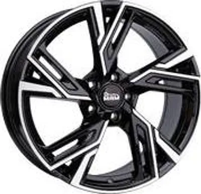 Produktbild von 16 Zoll Alufelge MAM WHEELS RS5 16"x7.00" 5x114.3 PCD ET38 72.6mm Felge Schwarz FRONT Poliert