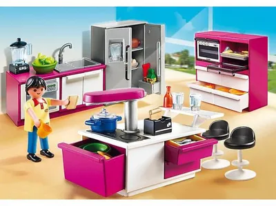 Image de PLAYMOBIL city life 5582 cuisine avec ilot
