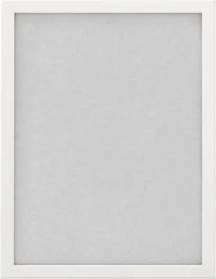A white picture frame with a light gray insert.