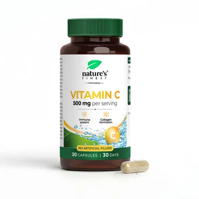 Obrázek produktu pro Nature's Finest Vitamin C 500 mg se šípkem – 30 kapslí