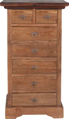 Produktbild von SIT Möbel Kommode | 7 Schubladen | recyceltes Teakholz natur | Platte kolonialfarbig | B 53 x T 36 x H 100 cm | 06210-34 | Serie SEADRIFT