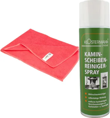 Produktbild von tecuro Kaminscheibenreiniger-Spray 500 ml - 409 inkl. Mikrofasertuch