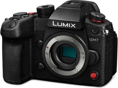 Produktbild von Panasonic GH7, 25,5 MP, 5776 x 4336 Pixel, BSI CMOS, 4K Ultra HD, Touchscreen, Schwarz