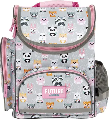 Produktbild von 4er Set Schulranzen Ranzen Tornister Federmappe Turnbeutel Turnsack Aufgabenheft für die Grundschule Tier Wildtier Motiv