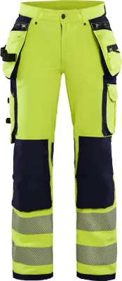 Produktbild von Blakläder® Damen High Vis Arbeitshose 4-Wege-Stretch High Vis 7197 1642 in div. Farben, Farbe:high vis gelb/marineblau, Größe:34